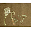 蕨の図刺繍名古屋帯