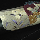 茶道具刺繍名古屋帯　質感・風合