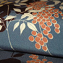 南天柄染名古屋帯　質感・風合