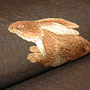 波兎刺繍名古屋帯　質感・風合