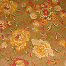 薔薇文様インドサリー名古屋帯