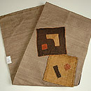 ラフィアパッチワーク名古屋帯