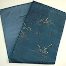 緞子地江戸刺繍裂名古屋帯