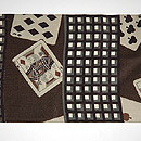 ふりふ トランプ柄 名古屋帯 青 紫織庵 オリジナル名古屋帯「トランプ重ね」 | sanshoan