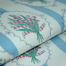 スズラン柄ヨーロッパ更紗名古屋帯　質感・風合