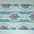 スズラン柄ヨーロッパ更紗名古屋帯　前中心