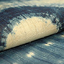 藍染絞り夏帯　質感・風合