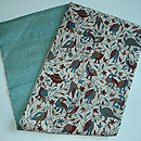 鳥文様カンタ刺繍名古屋帯　帯裏