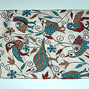 鳥文様カンタ刺繍名古屋帯　前中心