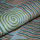 渦巻文様カンタ刺繍名古屋帯　質感・風合