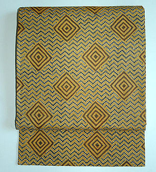 菱形文様カンタ刺繍名古屋帯