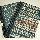 ウッドプリント抽象文様名古屋帯　帯裏