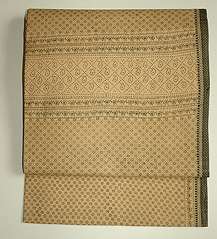 銅版風染め名古屋帯