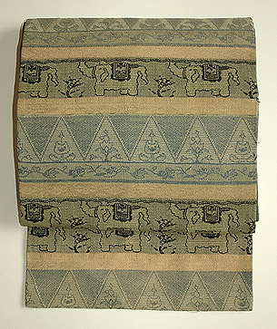 ヨーロッパ織象柄名古屋帯