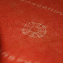 茜染め名古屋帯