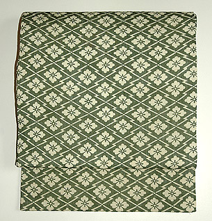 麻地松菱文名古屋帯