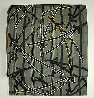 こぼれ松葉紗名古屋帯