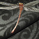 蜻蛉柄刺繍紗名古屋帯　質感・風合