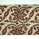 インド更紗白地名古屋帯　前中心