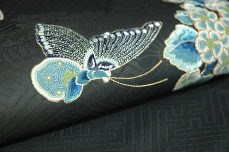 蝶の刺繍開き名古屋帯