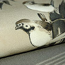 雀の図名古屋帯　質感・風合