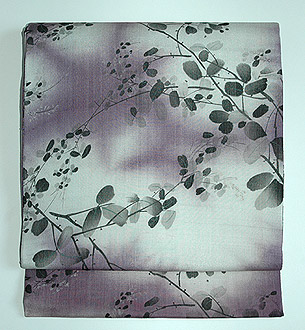 萩柄染め名古屋帯