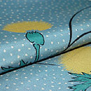 あざみ柄染め名古屋帯　質感・風合