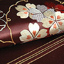 雪輪紋刺繍昼夜帯　質感・風合