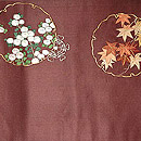 雪輪紋刺繍昼夜帯　前中心