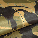 カラス柄染め名古屋帯　質感・風合