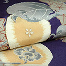 紅葉に丸柿名古屋帯　質感・風合