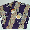 紅葉に丸柿名古屋帯　帯裏