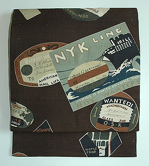 船のラベル名古屋帯