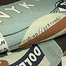 船のラベル名古屋帯　質感・風合