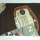 船のラベル名古屋帯　前中心