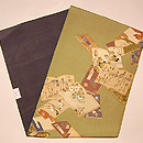 塩瀬地に和本柄名古屋帯　帯裏