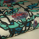 アザミ柄染名古屋帯　質感・風合