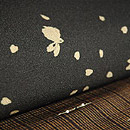 縞に兎柄名古屋帯　質感・風合