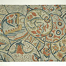 絹更紗名古屋帯　前中心