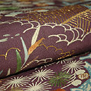 庭苑模様刺繍名古屋帯　質感・風合
