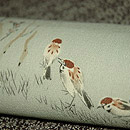 桜に雀柄付帯　質感・風合