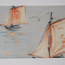 波止場の図名古屋帯　前中心