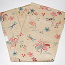 蜻蛉に花尽くし紅型名古屋帯　帯裏