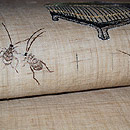 飛蝗と虫籠刺繍麻名古屋帯 質感・風合