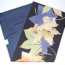 紅葉の図染名古屋帯　帯裏