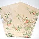 石榴にリスの図染名古屋帯　帯裏