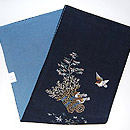 束ね木に雀刺繍名古屋帯　帯裏