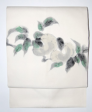 梨手描き名古屋帯