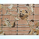 石榴の図染名古屋帯 前中心