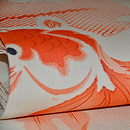 金魚の名古屋帯　質感・風合